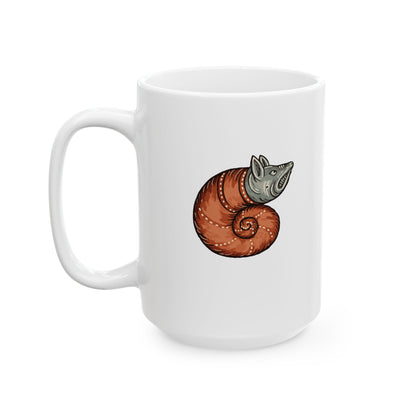 Snail Rat Hybrid Medieval Marginalia Ceramic Mug, (11oz, 15oz)