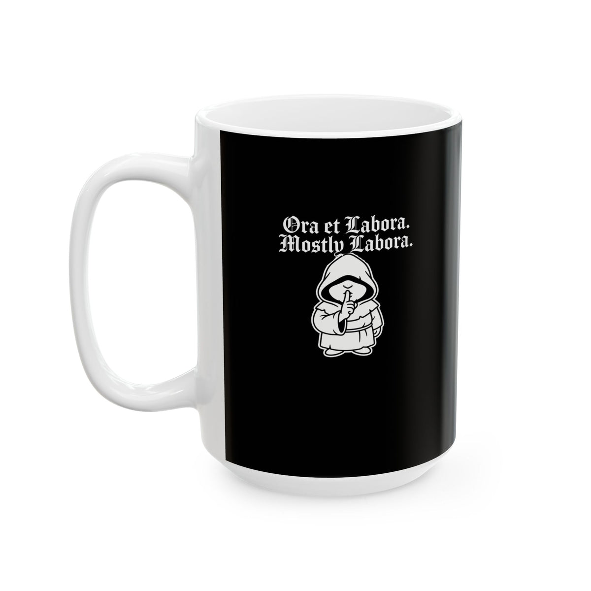 Ora et Labora Monk Ceramic Mug, (11oz, 15oz)