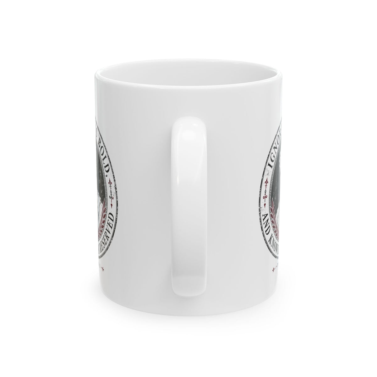 Thucydides Quote Ignorance is Bold Ceramic Mug, (11oz, 15oz)