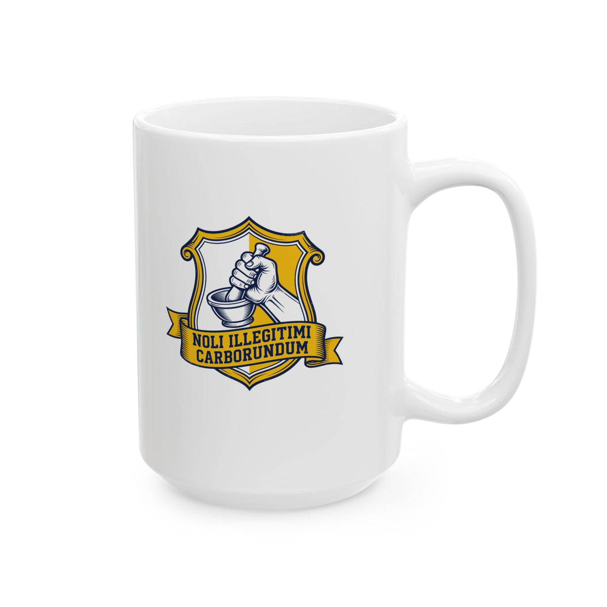 Don't Let the Bastards Grind You Down Latin Quote Ceramic Mug, (11oz, 15oz)