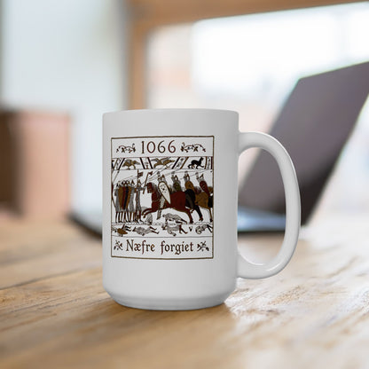 1066 Never Forget Old English Tapestry Ceramic Mug, (11oz, 15oz)