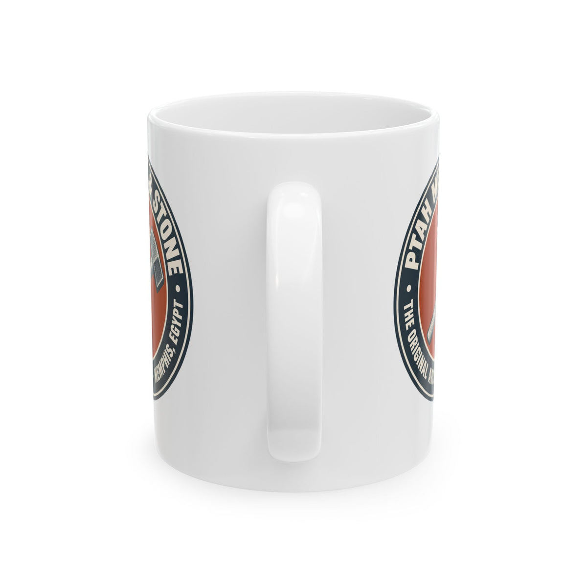 Ptah Metal & Stone Ceramic Mug, (11oz, 15oz)