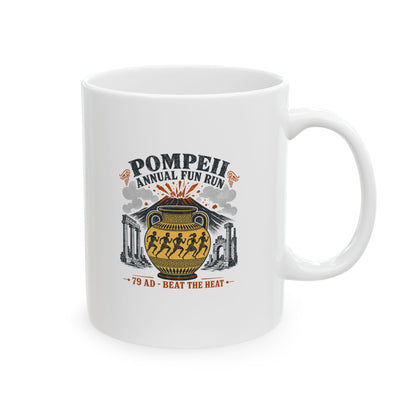 Pompeii Fun Run Beat the Heat Ceramic Mug, (11oz, 15oz)