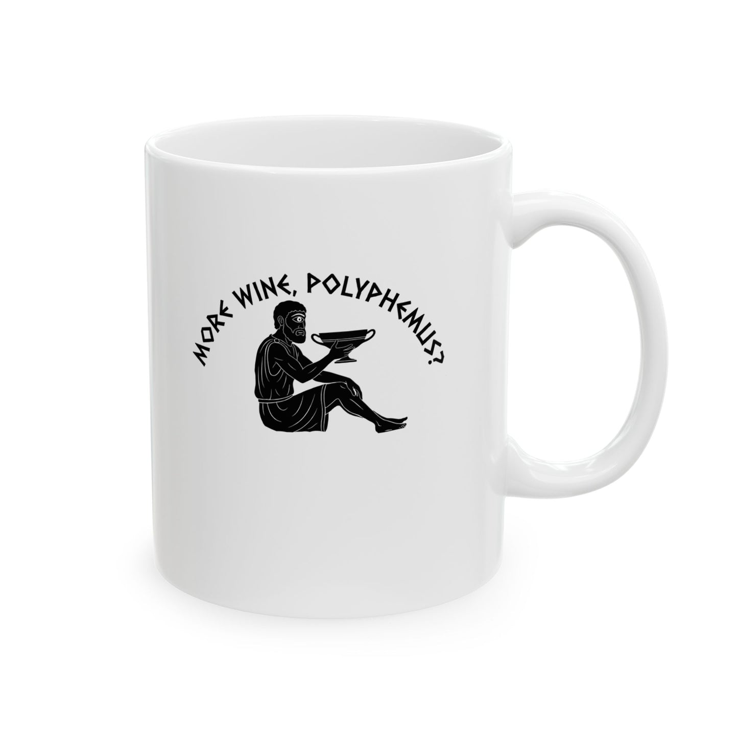 More Wine Polyphemus Cyclops Ceramic Mug, (11oz, 15oz)