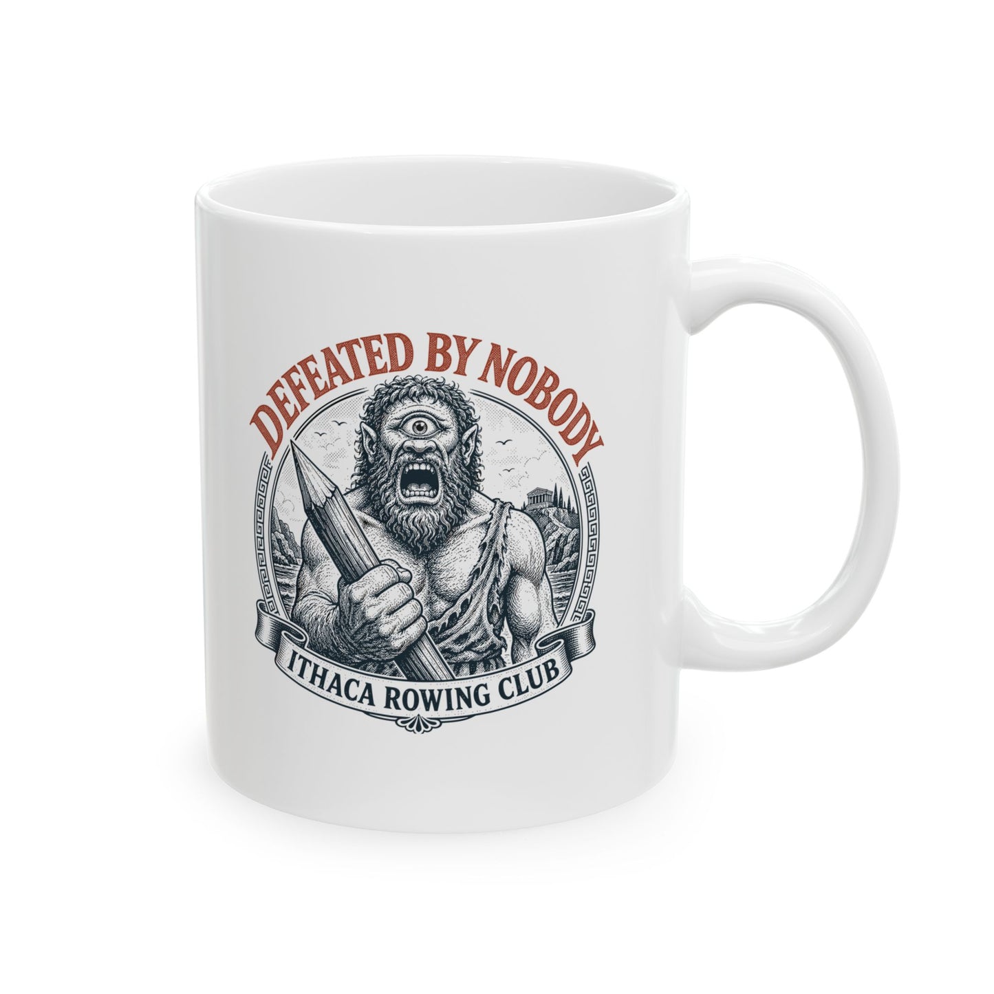 Polyphemus Defeated by Nobody Ceramic Mug, (11oz, 15oz)