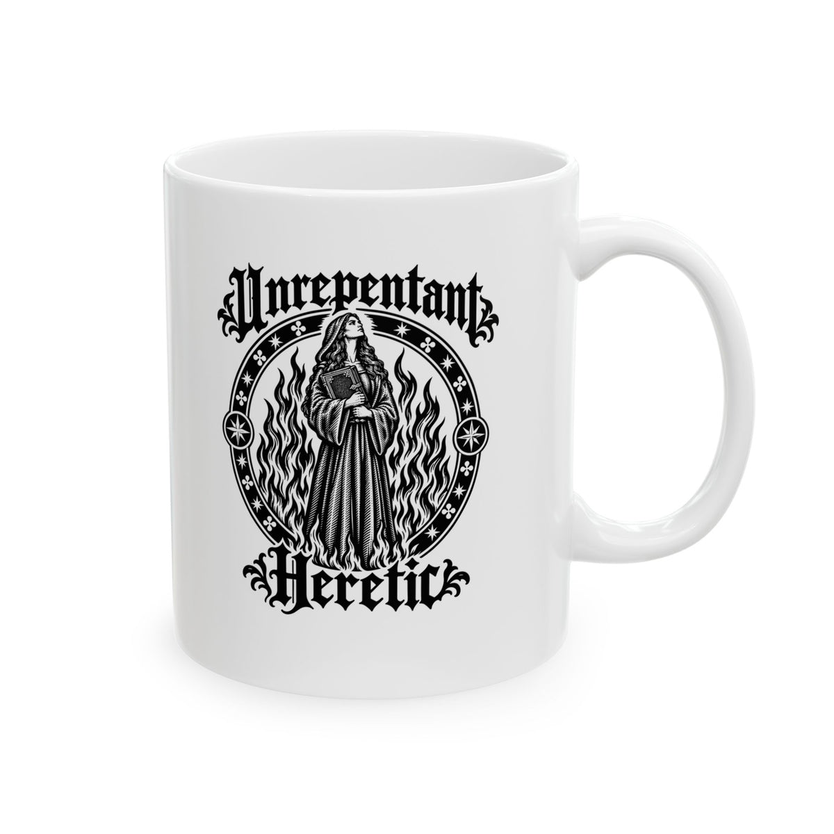 Unrepentant Heretic Woman Ceramic Mug, (11oz, 15oz)