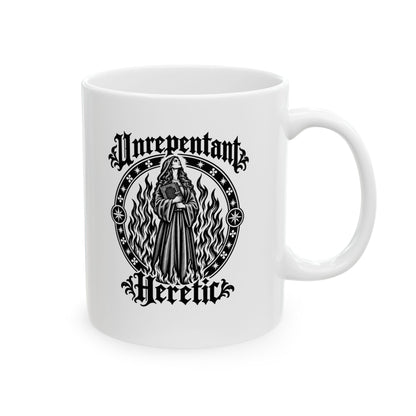 Unrepentant Heretic Woman Ceramic Mug, (11oz, 15oz)