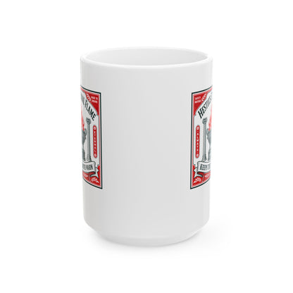 Hestia's Eternal Flame Ceramic Mug, (11oz, 15oz)
