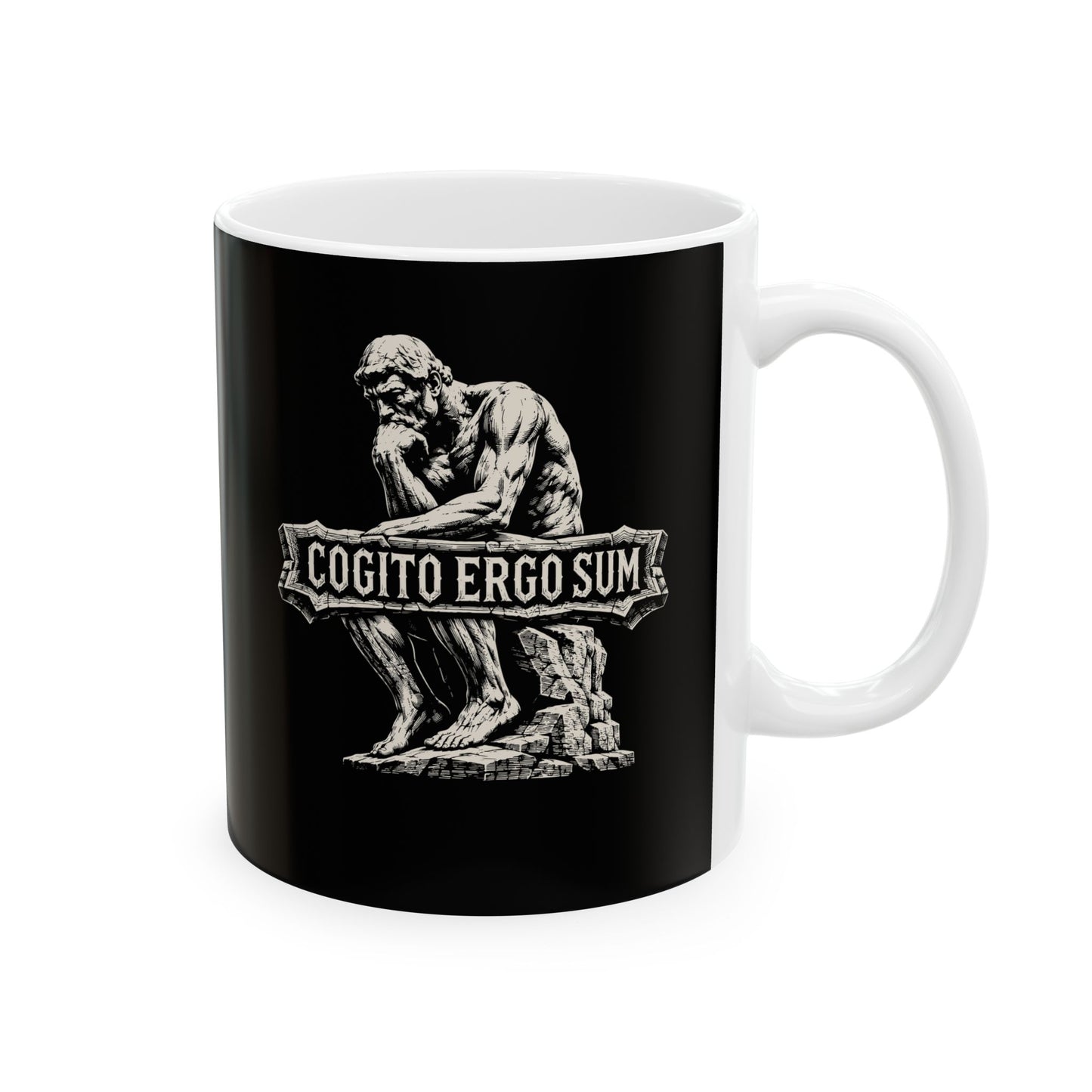 Cogito Ergo Sum Think Therefore I am Ceramic Mug, (11oz, 15oz)