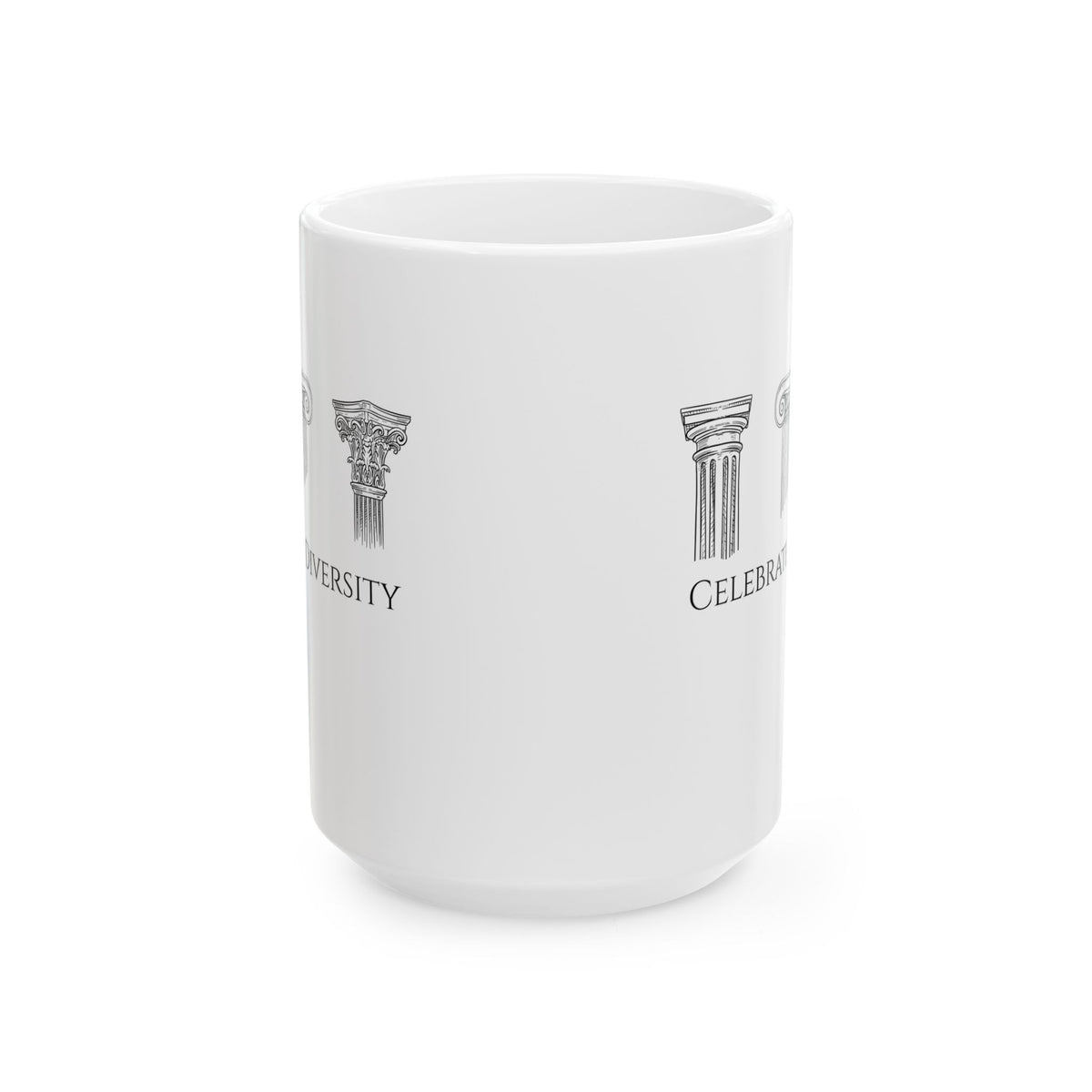 Celebrate Diversity Greek Columns Ceramic Mug, (11oz, 15oz)