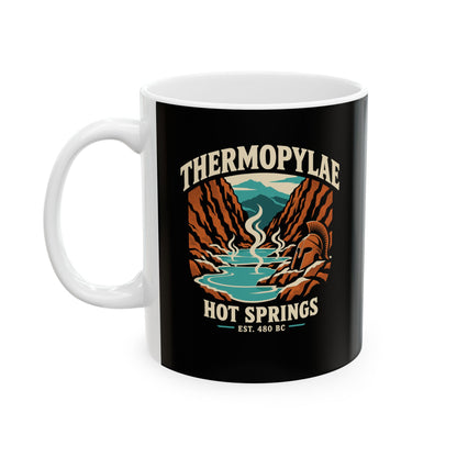 Thermopylae Hot Springs Badge Ceramic Mug, (11oz, 15oz)