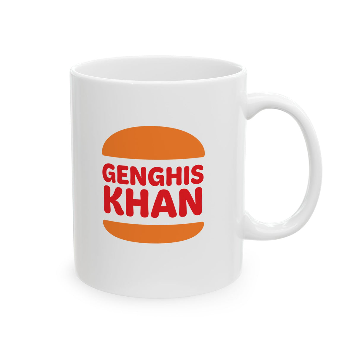 Genghis Khan Burger Logo Ceramic Mug, (11oz, 15oz)