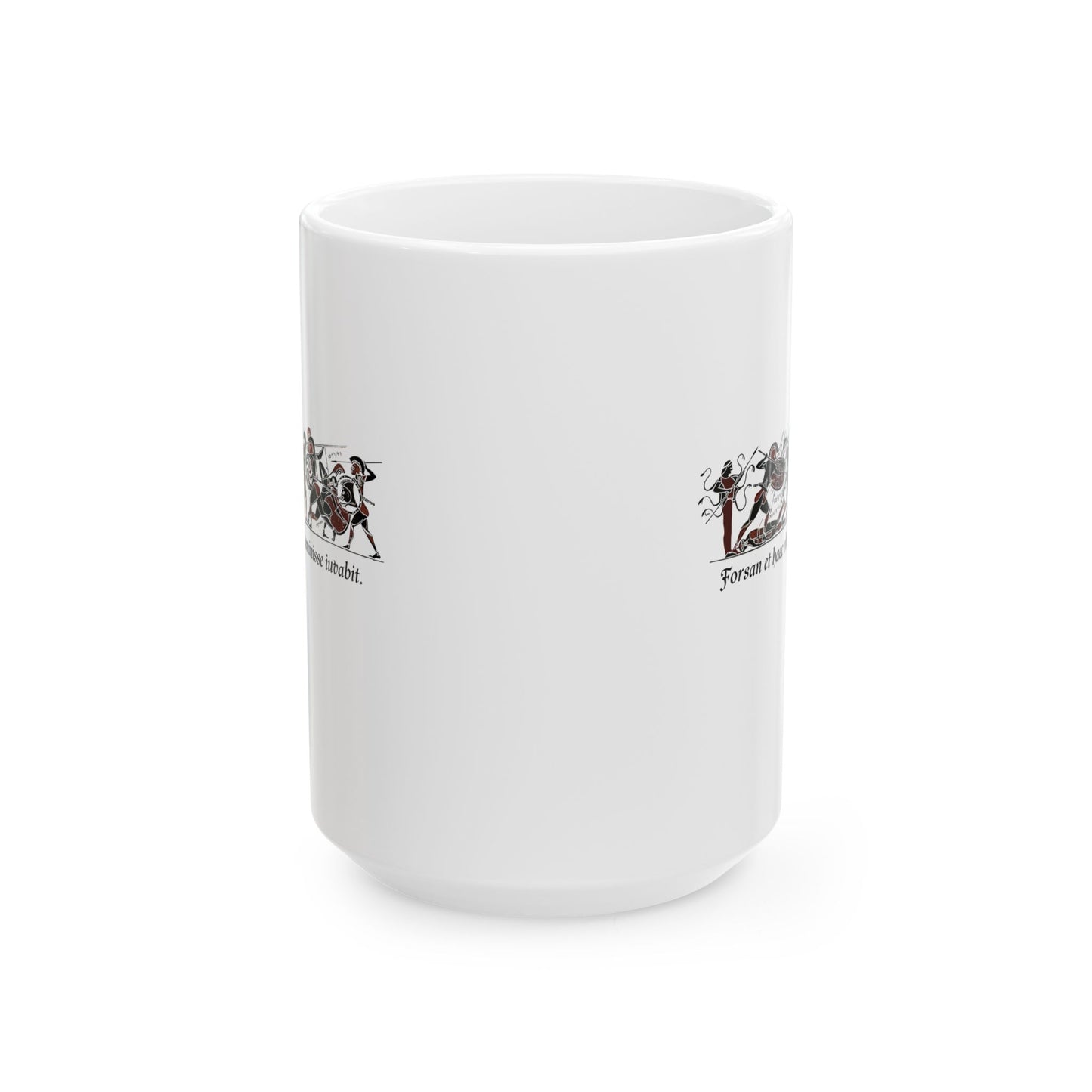 Aeneid Good Old Days Quote in Latin  Ceramic Mug, (11oz, 15oz)