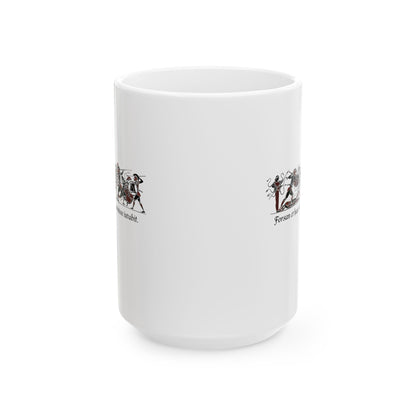 Aeneid Good Old Days Quote in Latin  Ceramic Mug, (11oz, 15oz)