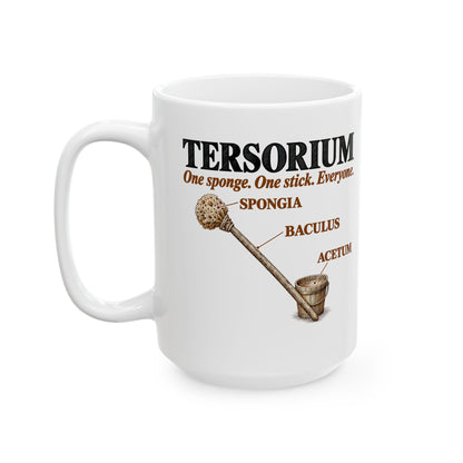 Latrine Sponge Tersorium Ceramic Mug, (11oz, 15oz)