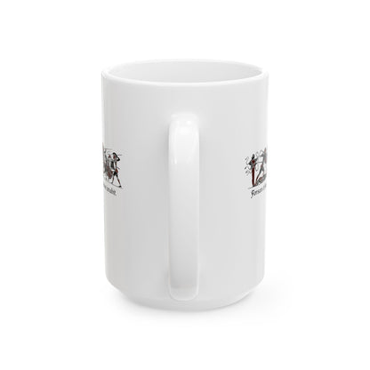 Aeneid Good Old Days Quote in Latin  Ceramic Mug, (11oz, 15oz)