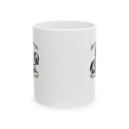 Archimedes Move Earth Quote Ceramic Mug, (11oz, 15oz)