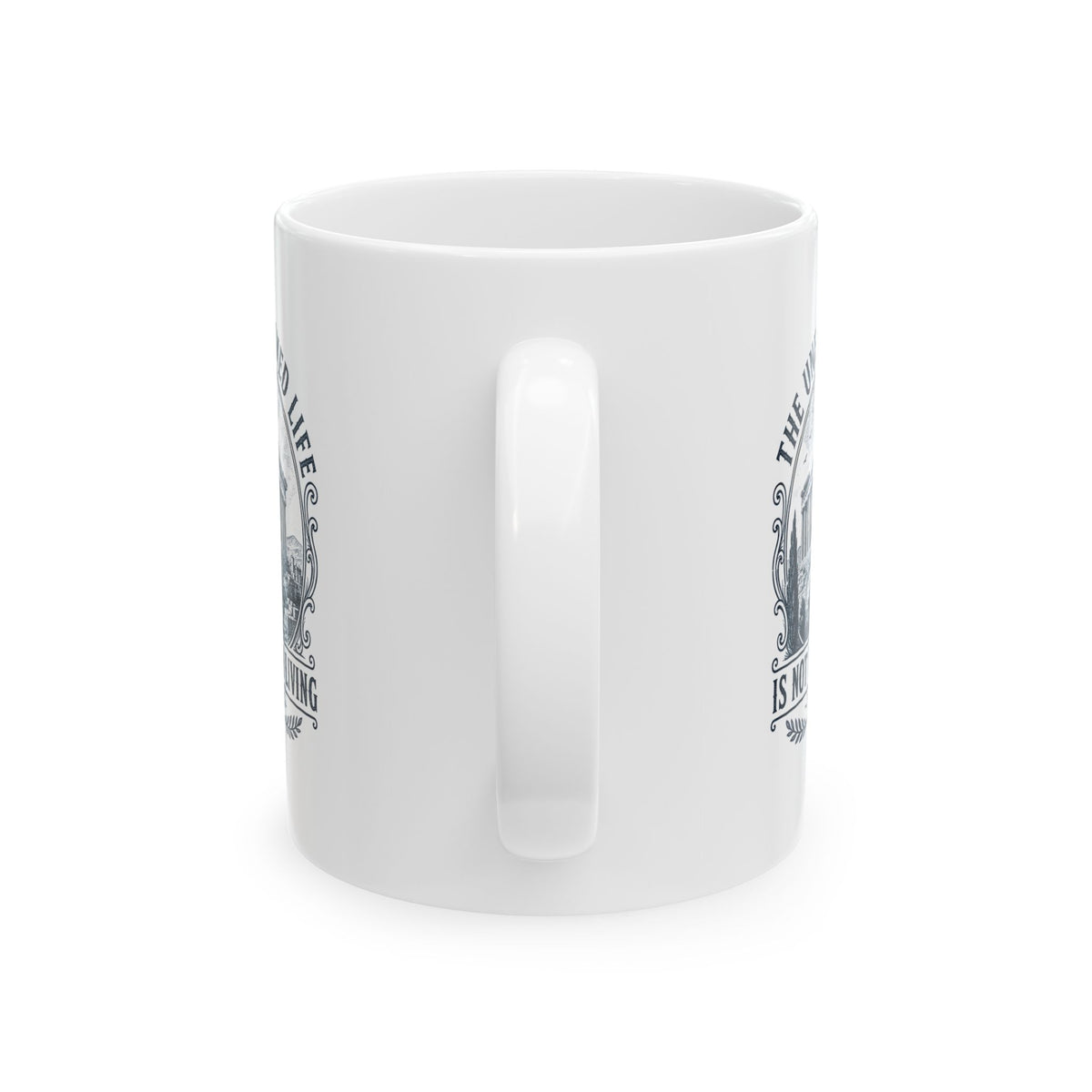 Unexamined Life Quote Socrates Ceramic Mug, (11oz, 15oz)
