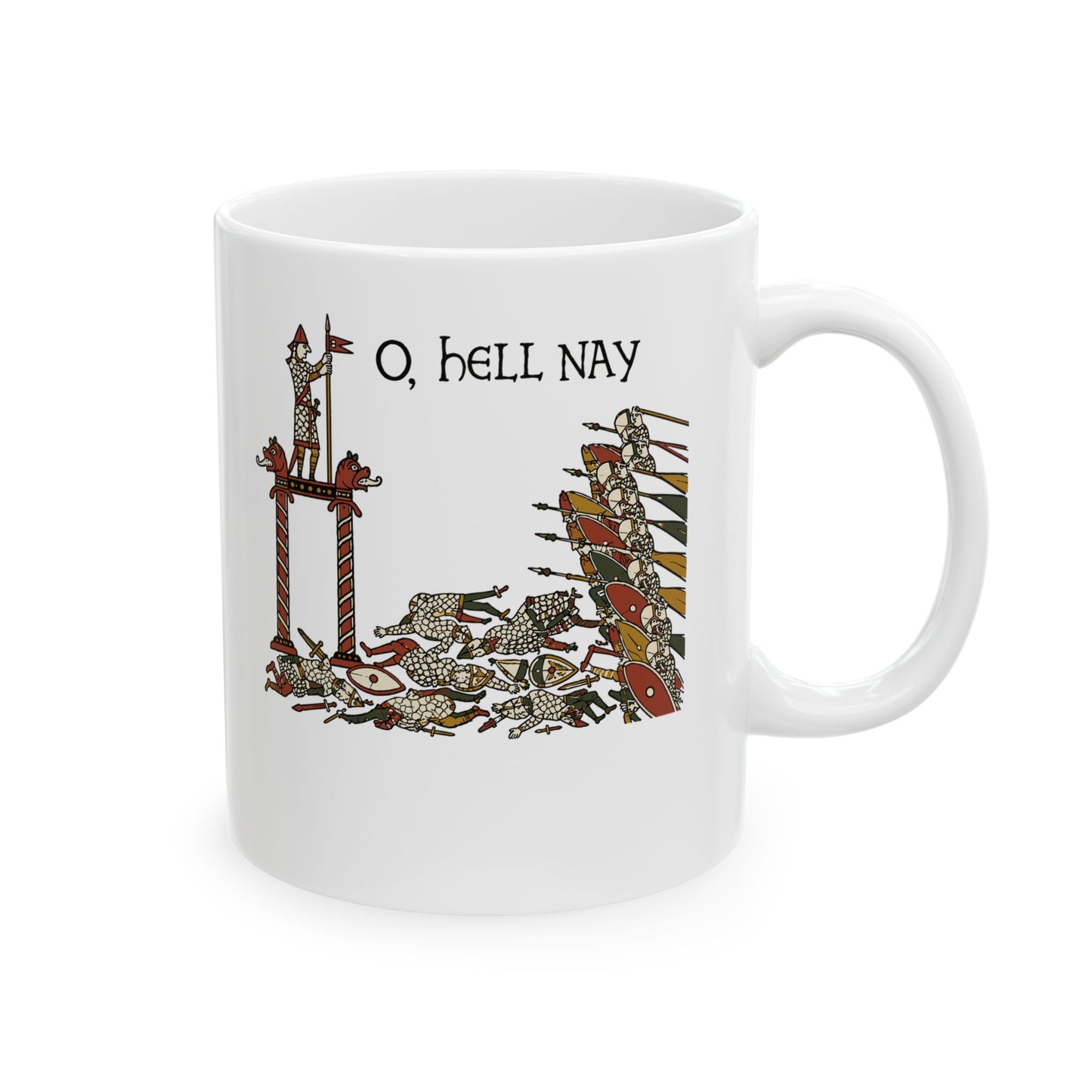 Hell Nay Bayeux Tapestry Meme Ceramic Mug, (11oz, 15oz)