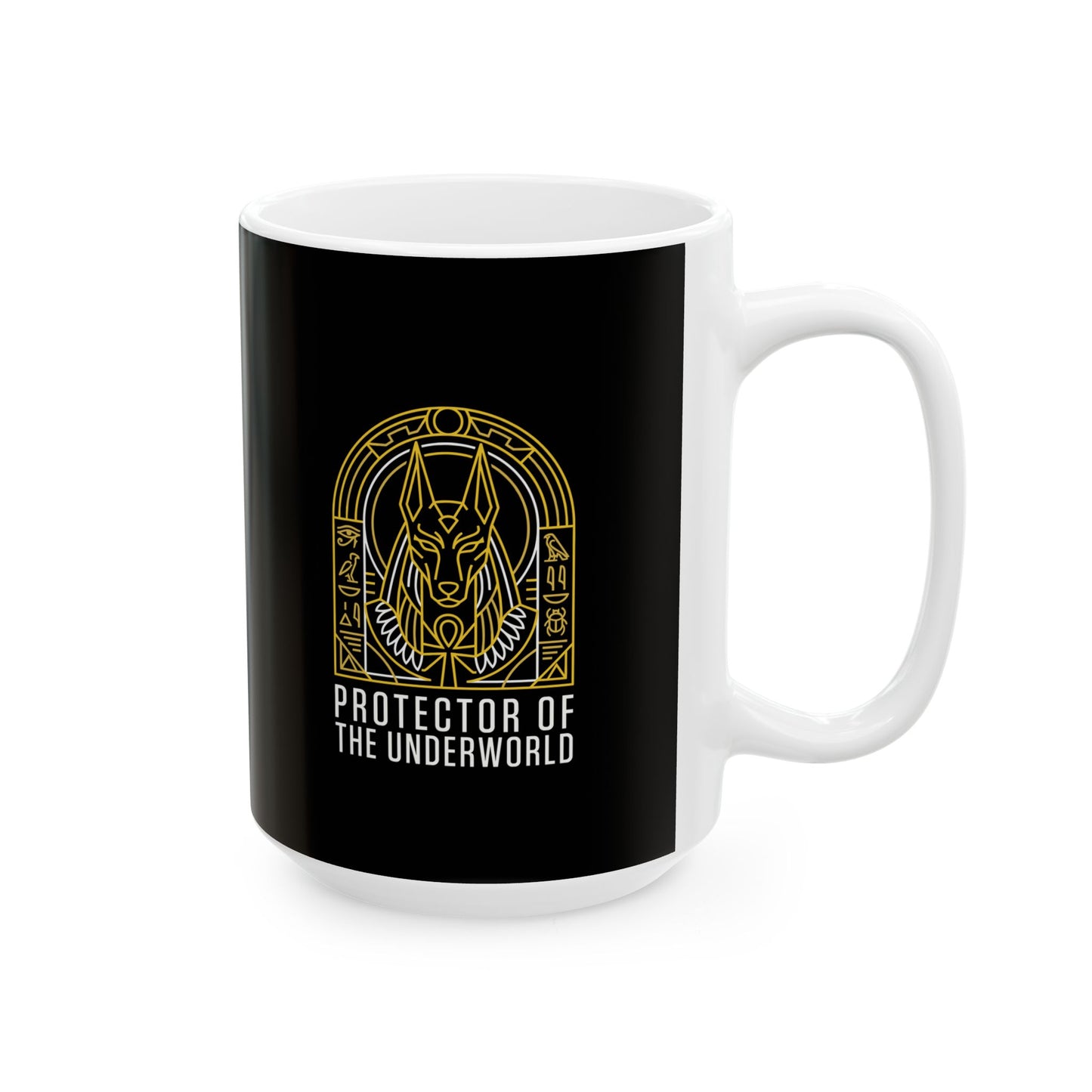 Anubis God of the Underworld Ceramic Mug, (11oz, 15oz)