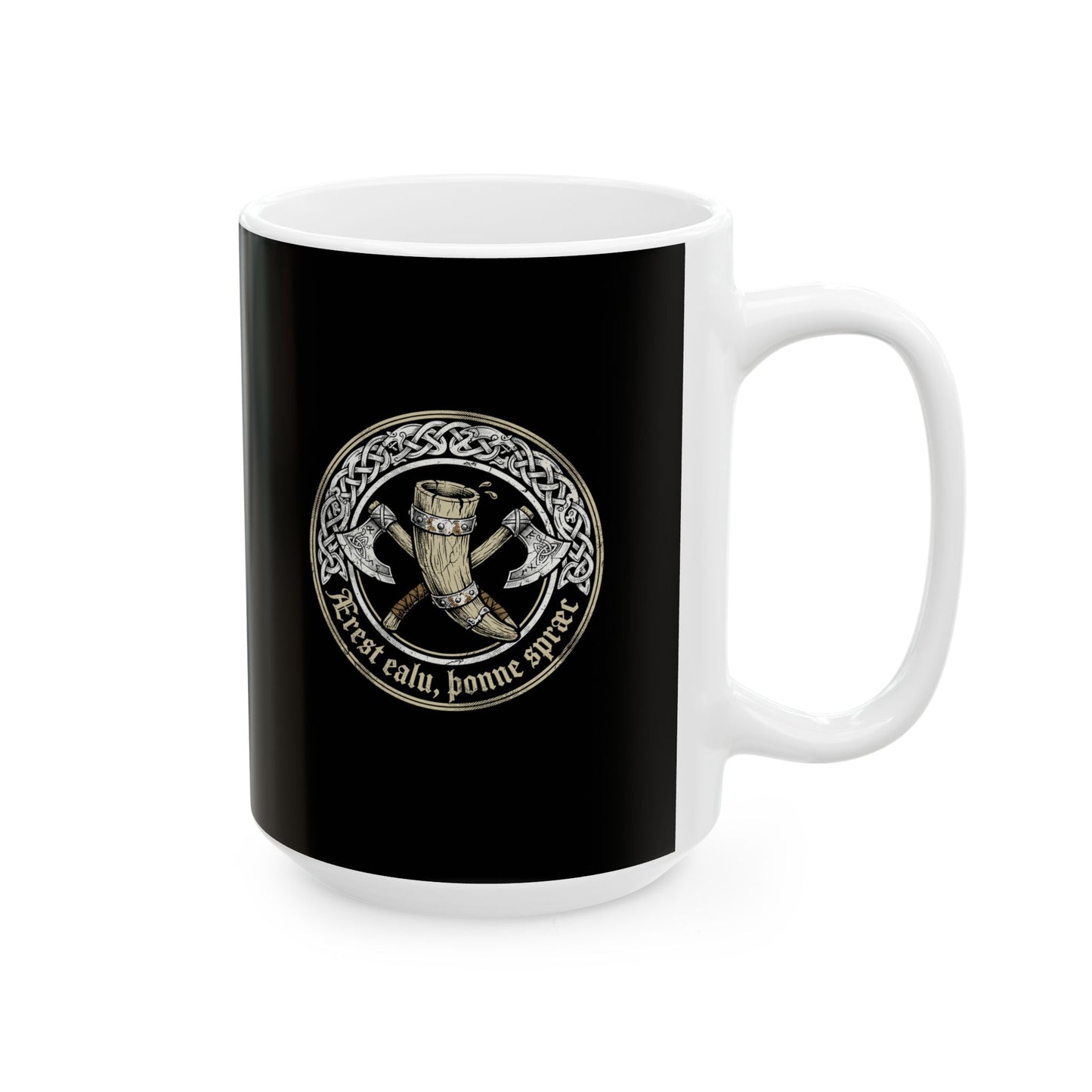 First Ale Then Speak Old English Ceramic Mug, (11oz, 15oz)