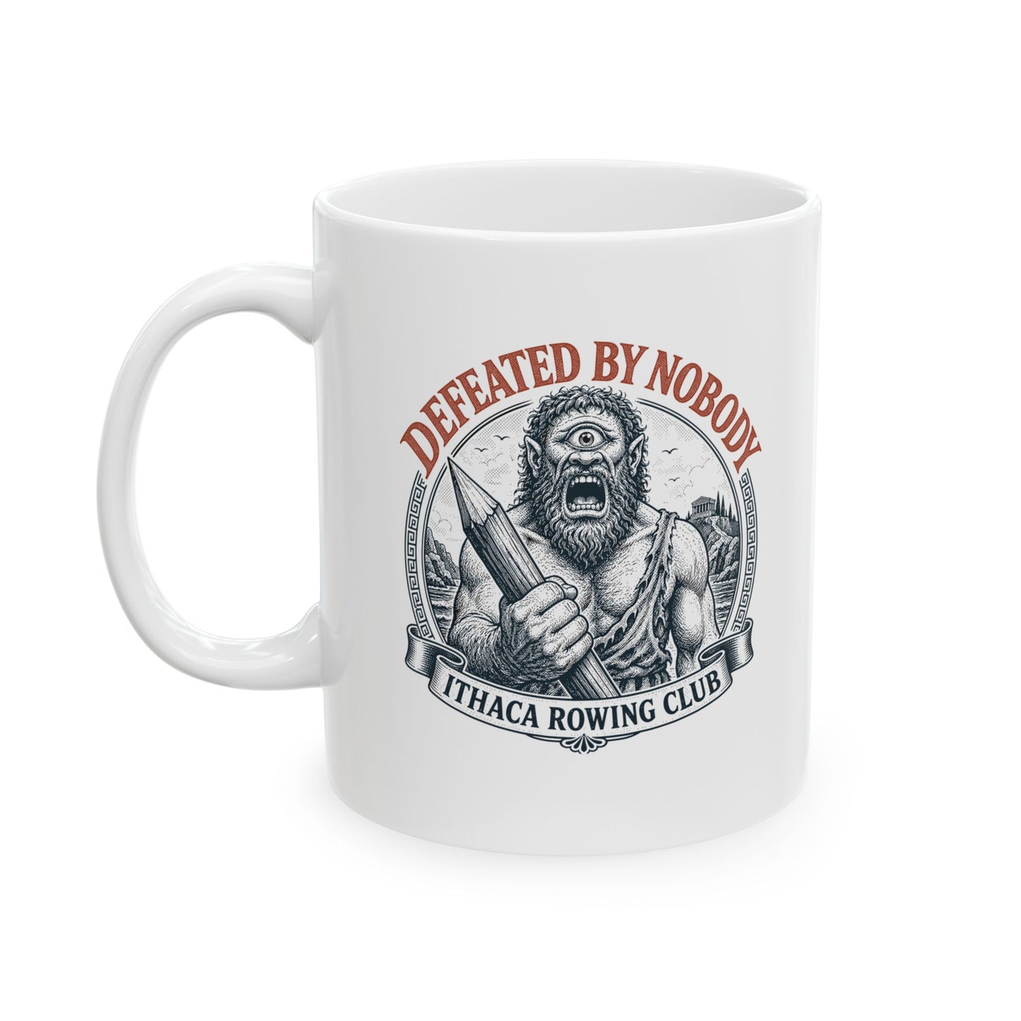 Polyphemus Defeated by Nobody Ceramic Mug, (11oz, 15oz)
