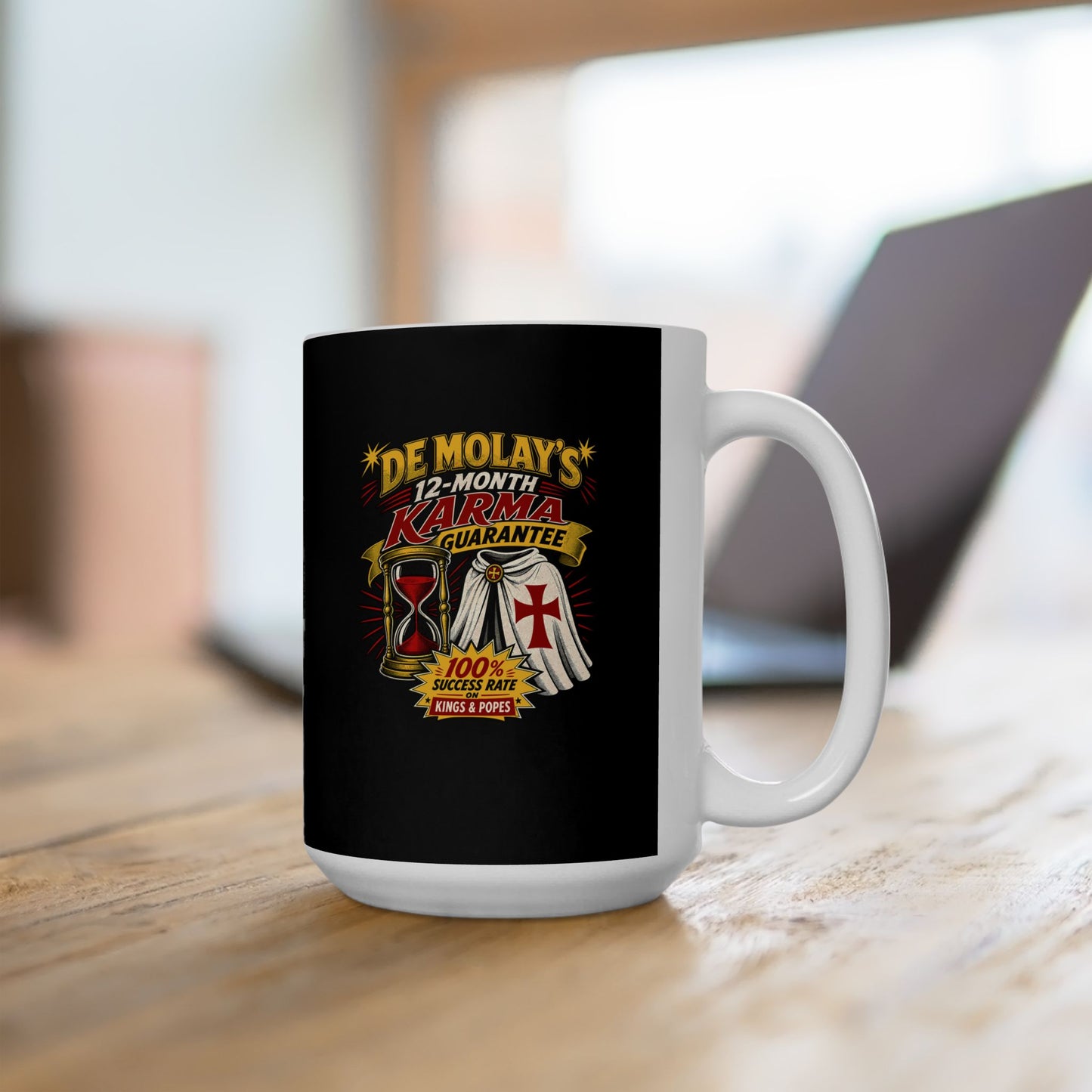 Curse of De Molay Templar Karma Ceramic Mug, (11oz, 15oz)