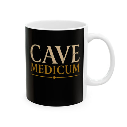 Carved Style Cave Medicum Beware the Doctor Ceramic Mug, (11oz, 15oz)