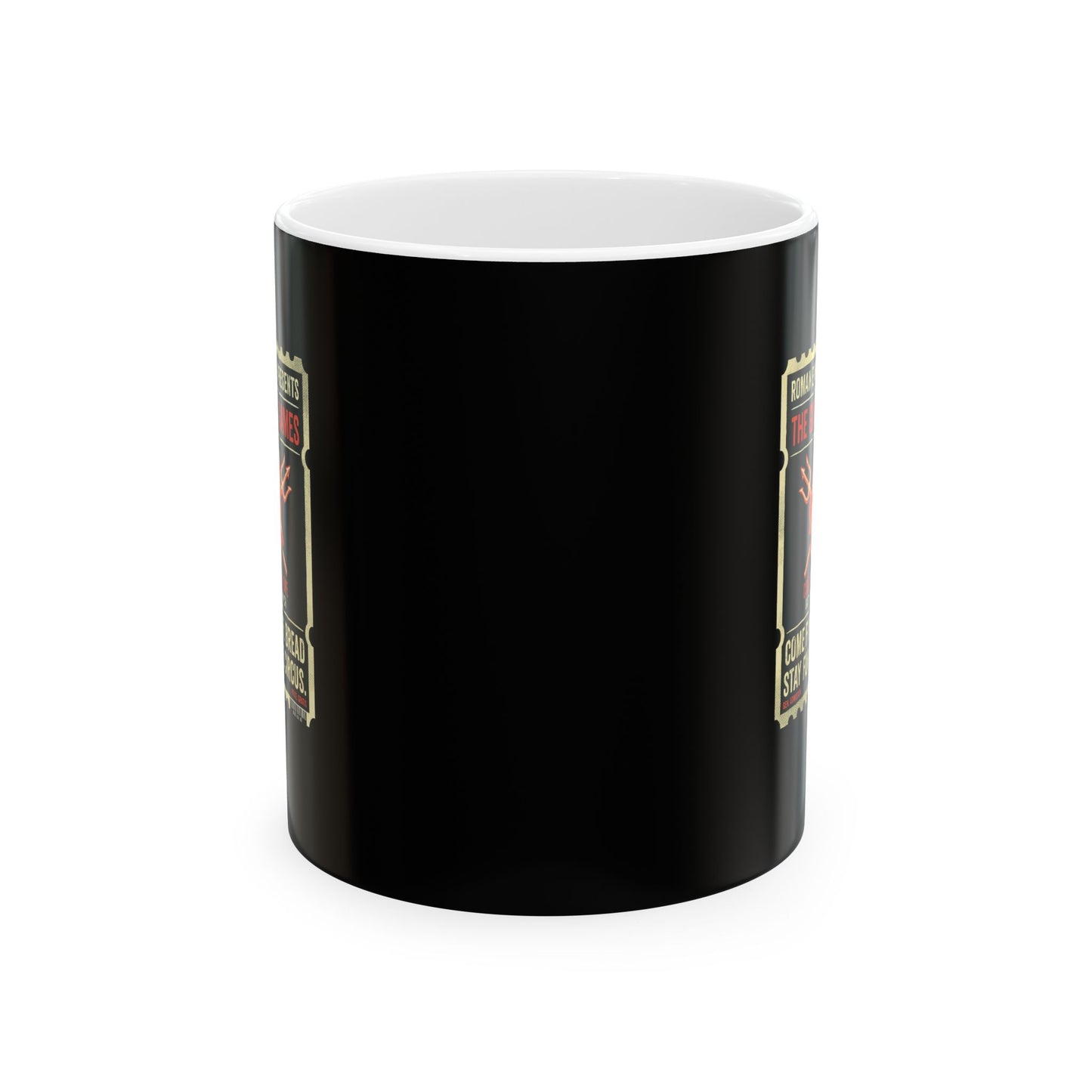 Colosseum Gladiator Ticket Bread Circuses Ceramic Mug, (11oz, 15oz)