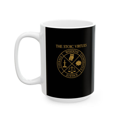 Stoioc Virtues Ceramic Mug, (11oz, 15oz)