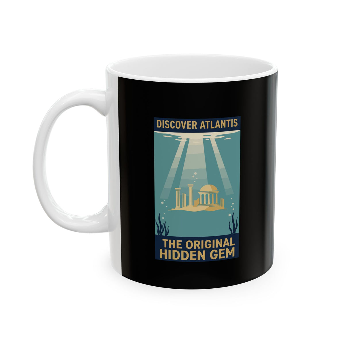 Visit Atlantis Retro Tourism Ceramic Mug, (11oz, 15oz)