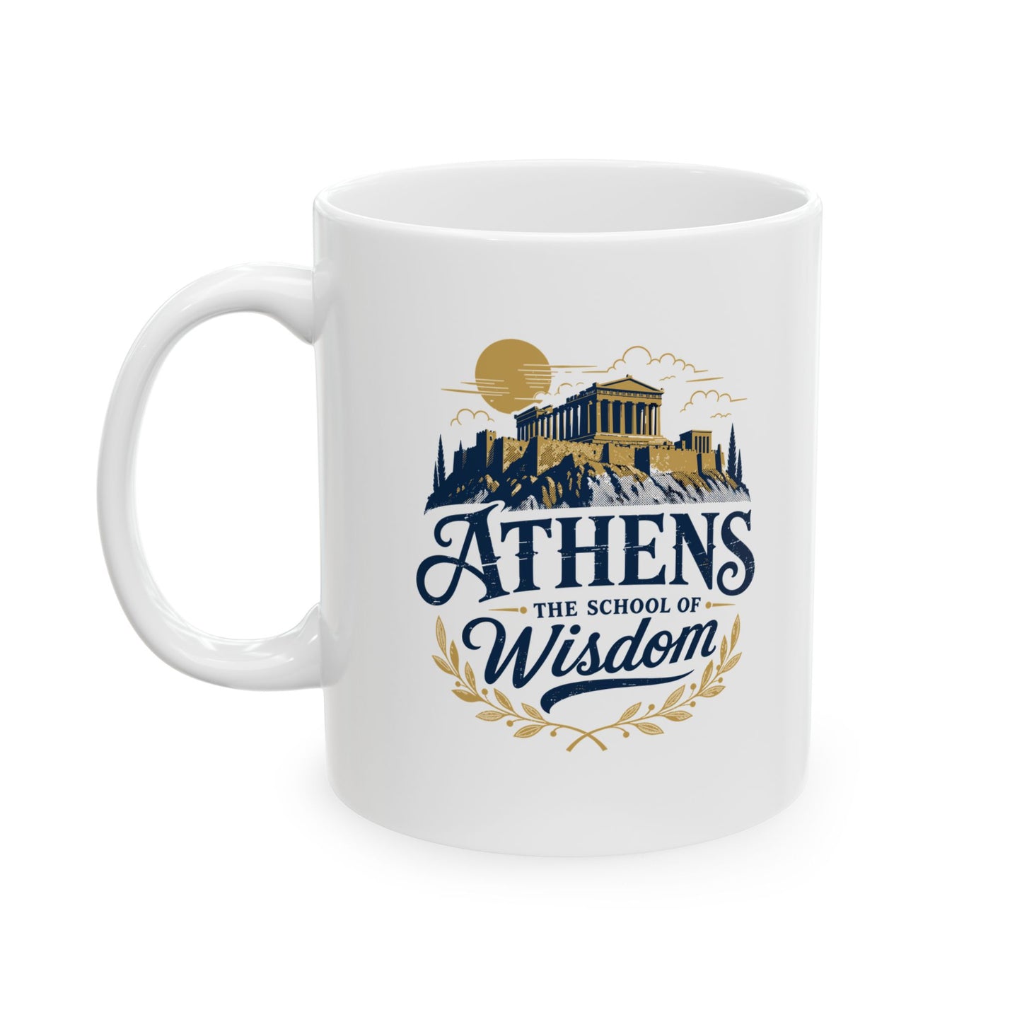 Athens School of Wisdom Ceramic Mug, (11oz, 15oz)