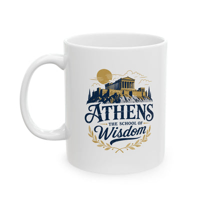 Athens School of Wisdom Ceramic Mug, (11oz, 15oz)