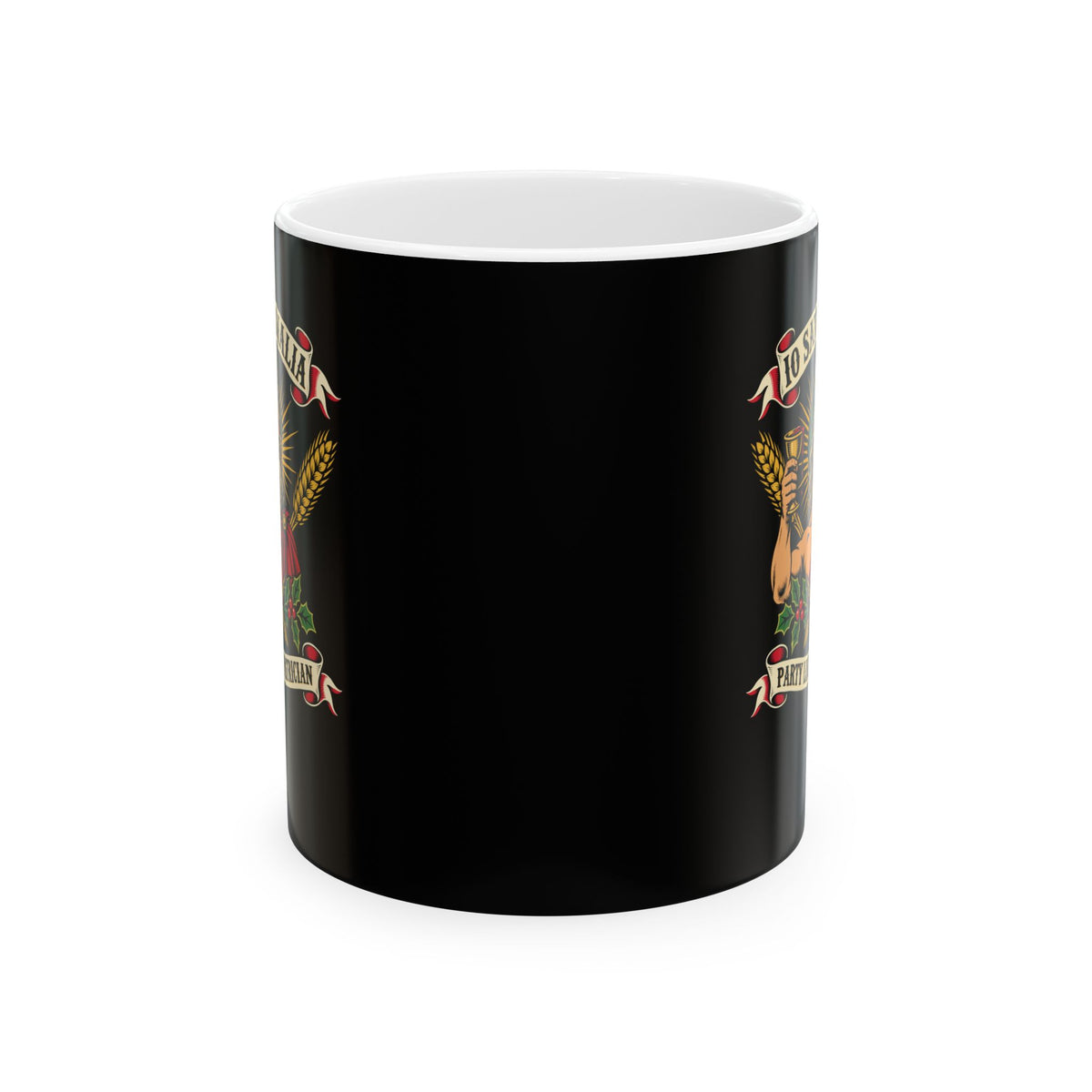 Io Saturnalia Party Like A Patrician Ceramic Mug, (11oz, 15oz)
