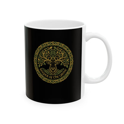 Druid Oak Deer Ceramic Mug, (11oz, 15oz)