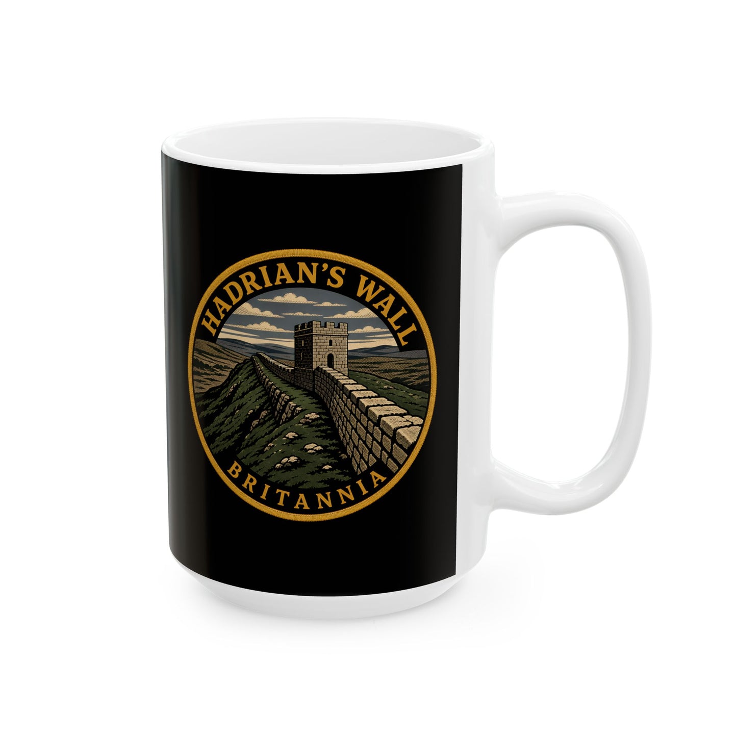 Hadrian's Wall Britannia Patch Ceramic Mug, (11oz, 15oz)