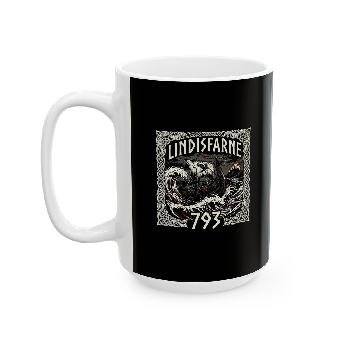 Viking Raid on Lindisfarne Ceramic Mug, (11oz, 15oz)