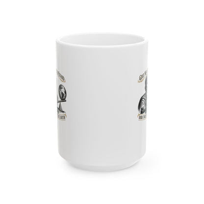 Archimedes Move Earth Quote Ceramic Mug, (11oz, 15oz)