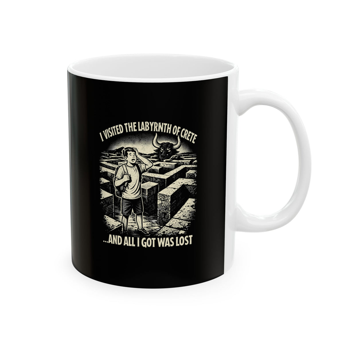 Labyrinth of Crete I Got Lost Ceramic Mug, (11oz, 15oz)