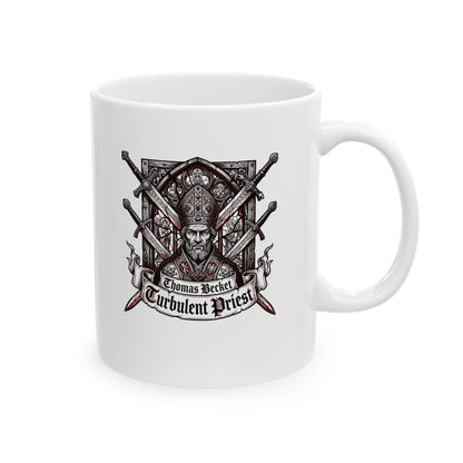 Thomas Becket Turbulent Priest Ceramic Mug, (11oz, 15oz)