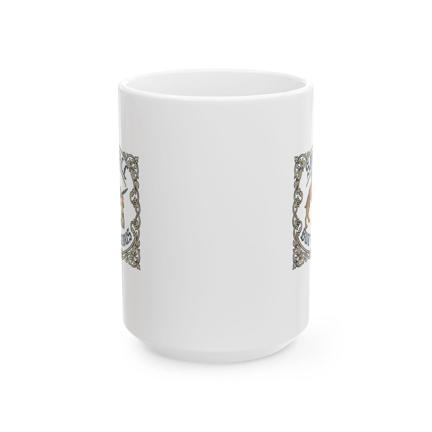 Small But Vicious Rabbit Medieval Marginalia Ceramic Mug, (11oz, 15oz)