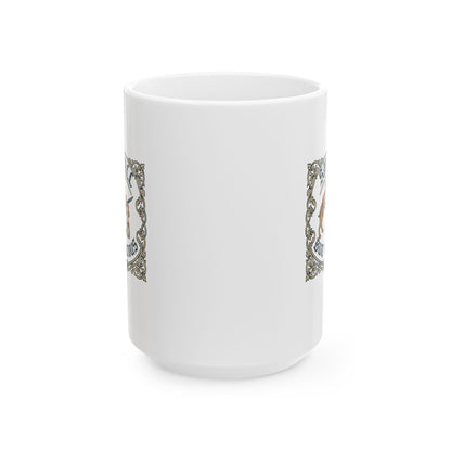 Small But Vicious Rabbit Medieval Marginalia Ceramic Mug, (11oz, 15oz)