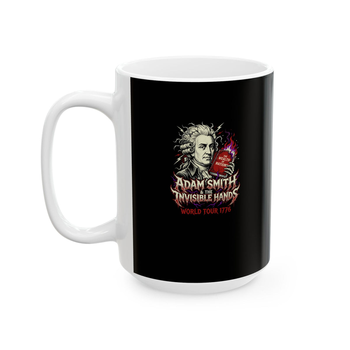 Heavy Metal Adam Smith Invisible Hand Tour Ceramic Mug, (11oz, 15oz)