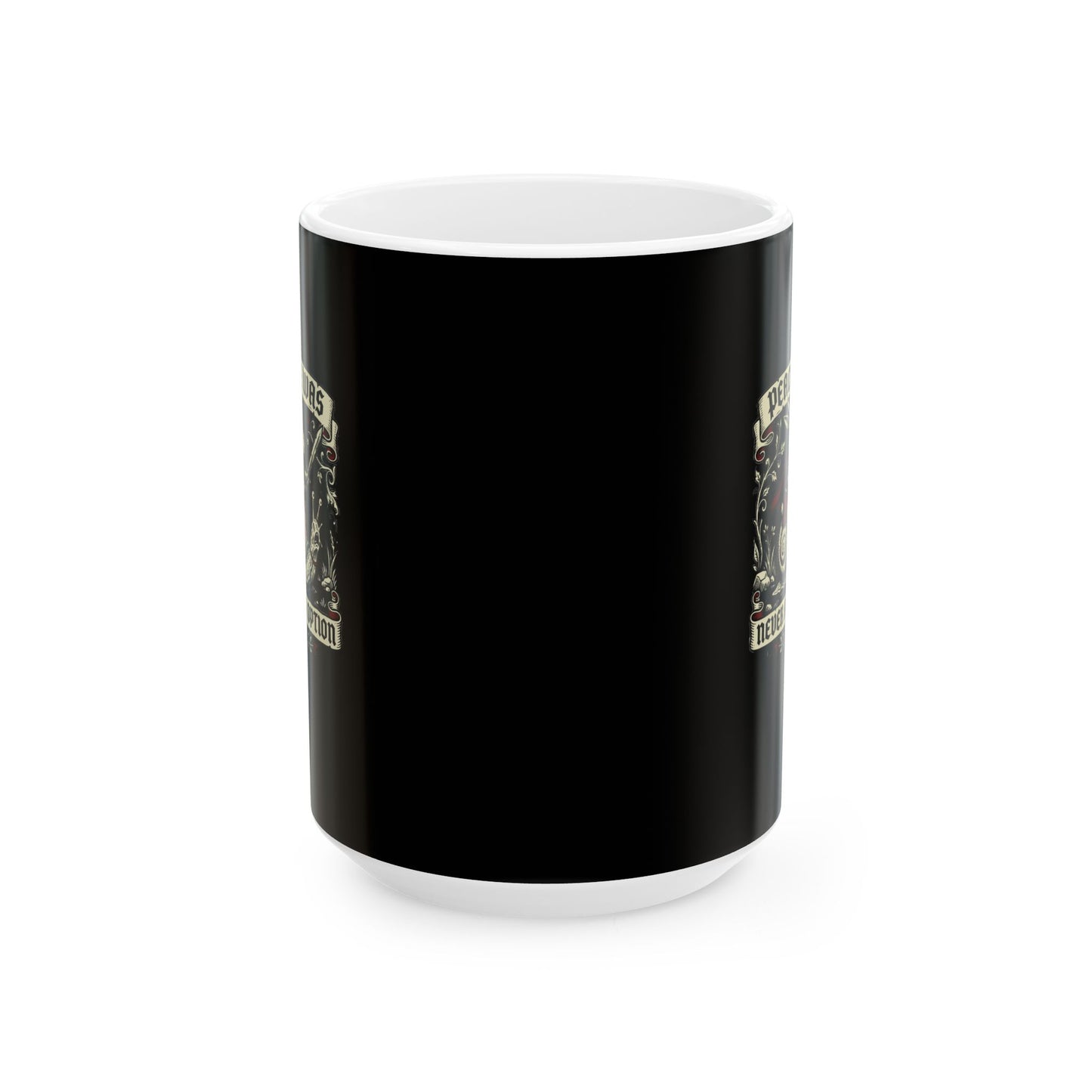 Marginalia Rabbit Peace Not Option Ceramic Mug, (11oz, 15oz)