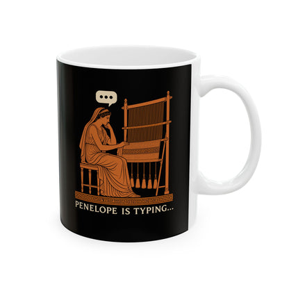 Odysseus Penelope Is Typing Red Figure Ceramic Mug, (11oz, 15oz)
