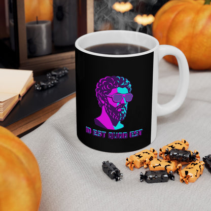 Vaporwave Aurelius It Is What It Is Latin Quote Ceramic Mug, (11oz, 15oz)