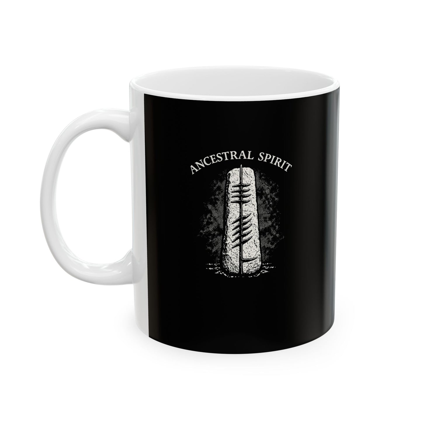 Ogham Script Stone Irish Strength Ceramic Mug, (11oz, 15oz)