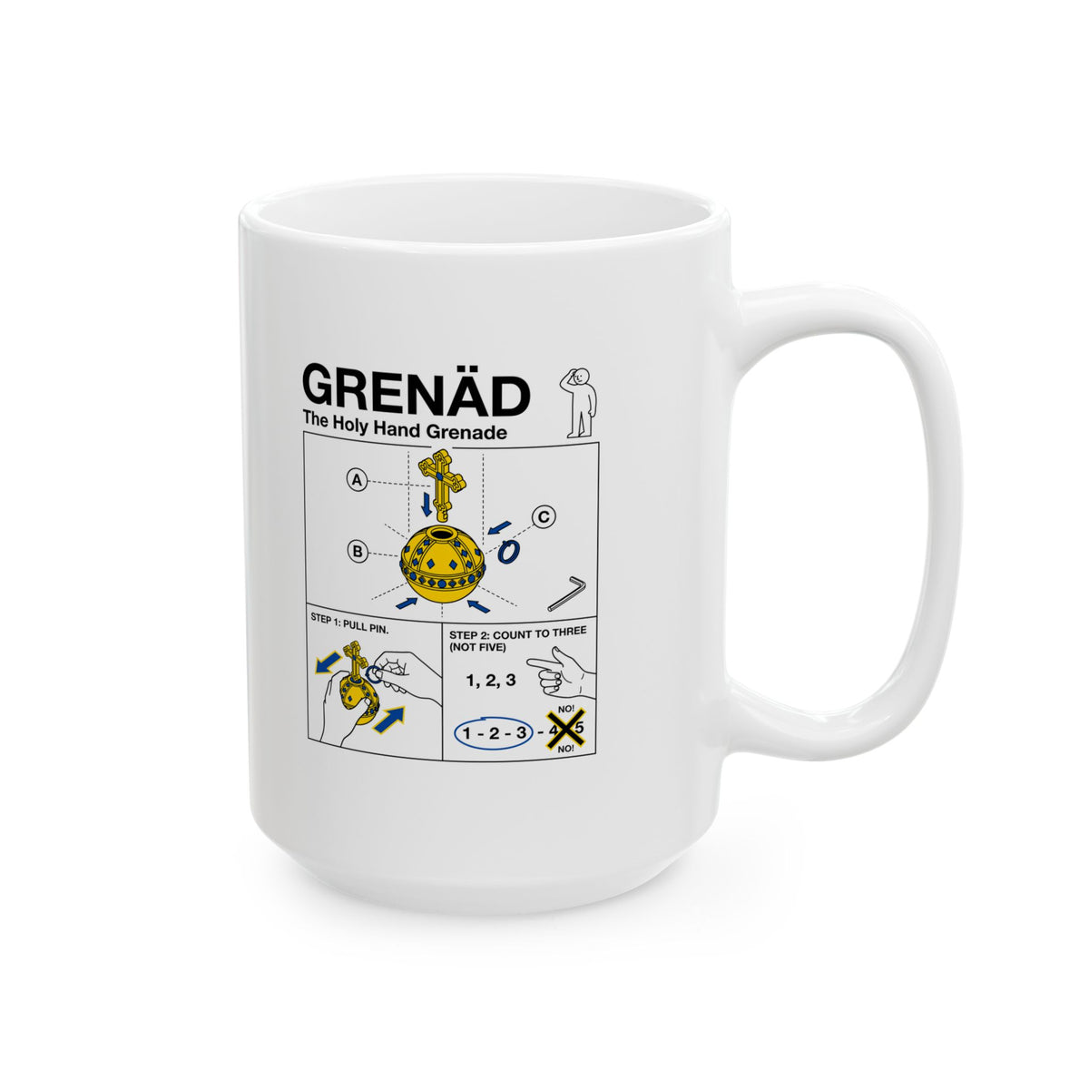 Holy Hand Grenade of Antioch Ceramic Mug, (11oz, 15oz)