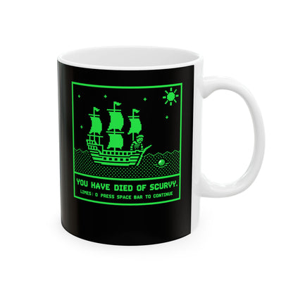 8 Bit Died of Scurvy Ceramic Mug, (11oz, 15oz)