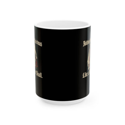 Mari Lwyd Horse Skull Ceramic Mug, (11oz, 15oz)